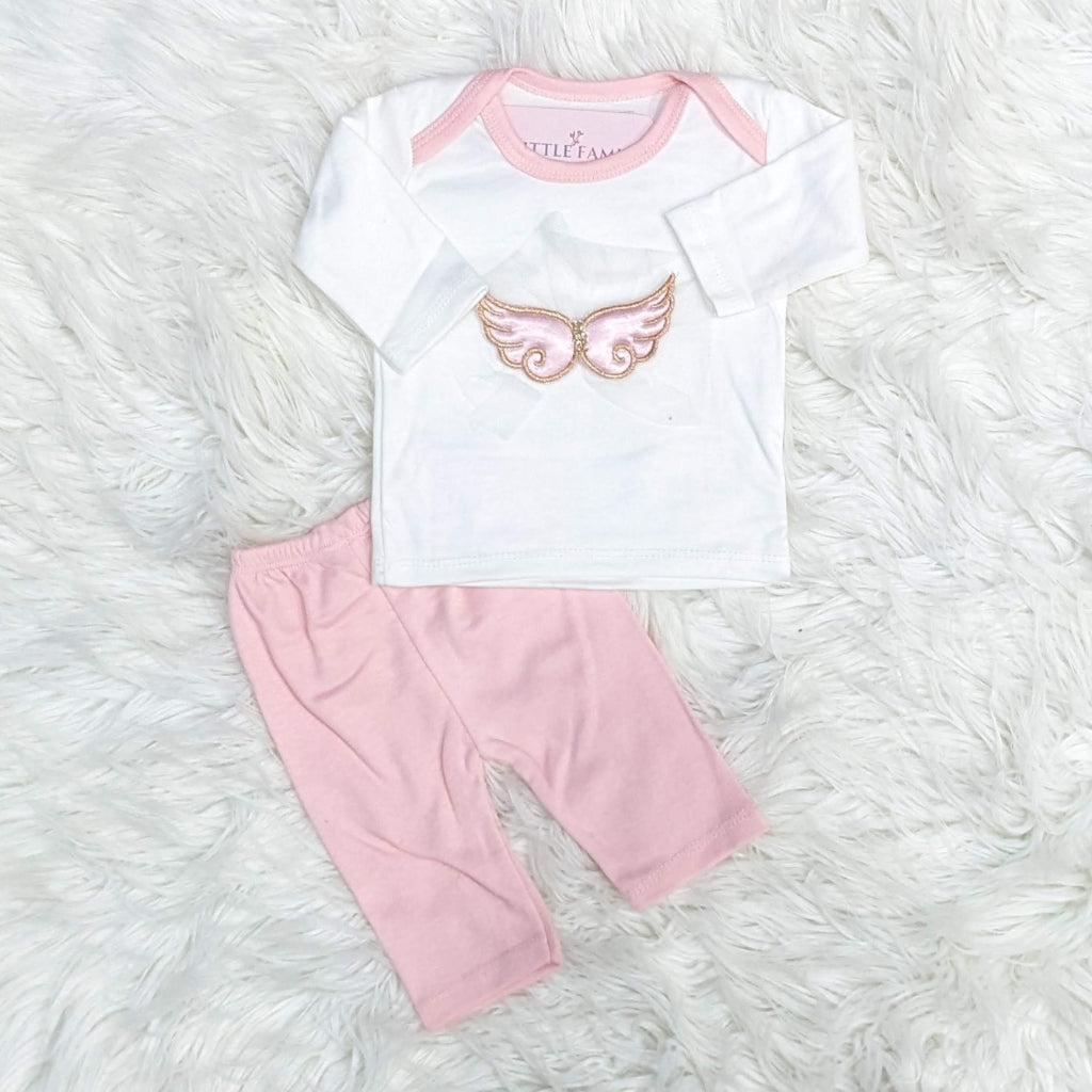 Premium 10-Piece Baby Starter Set – (Wings) | Pink