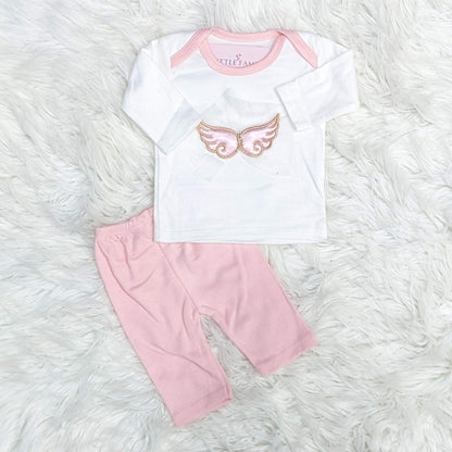 Premium 10-Piece Baby Starter Set – (Wings) | Pink