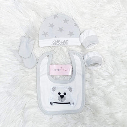 Premium Newborn Baby 10-Piece Gift Set - (BEAR) | Grey