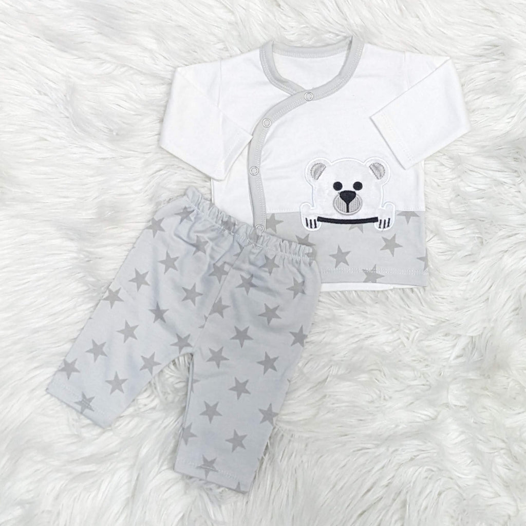 Premium Newborn Baby 10-Piece Gift Set - (BEAR) | Grey