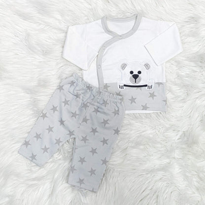 Premium Newborn Baby 10-Piece Gift Set - (BEAR) | Grey