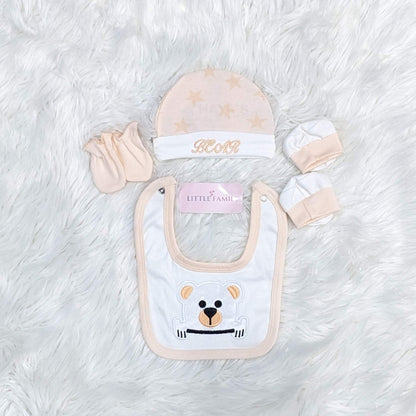 Premium Newborn Baby 10-Piece Gift Set - (BEAR) | Peach