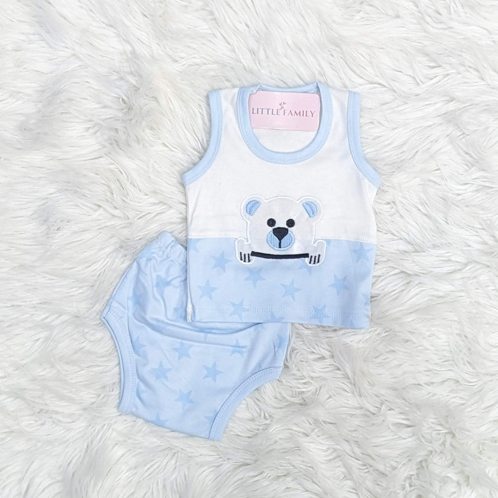 Premium Newborn Baby 10-Piece Gift Set - (BEAR) | Sky Blue