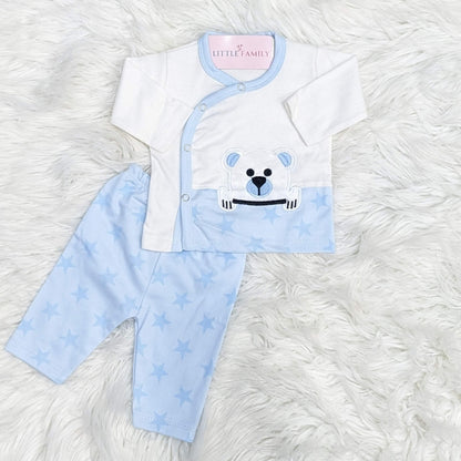 Premium Newborn Baby 10-Piece Gift Set - (BEAR) | Sky Blue