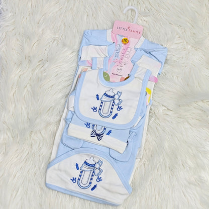 Premium Newborn Baby 10-Piece Gift Set - Sky Blue