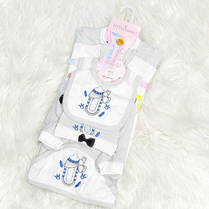 Premium Newborn Baby 10-Piece Gift Set - Grey