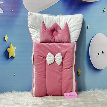 Velvet Baby Carry Nest - Blush Pink