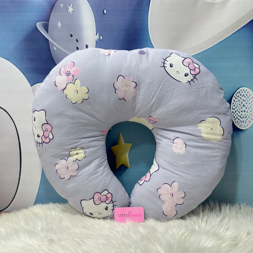 Kitty Theme Baby Feeding Pillow – Ergonomic Support for Breastfeeding Moms