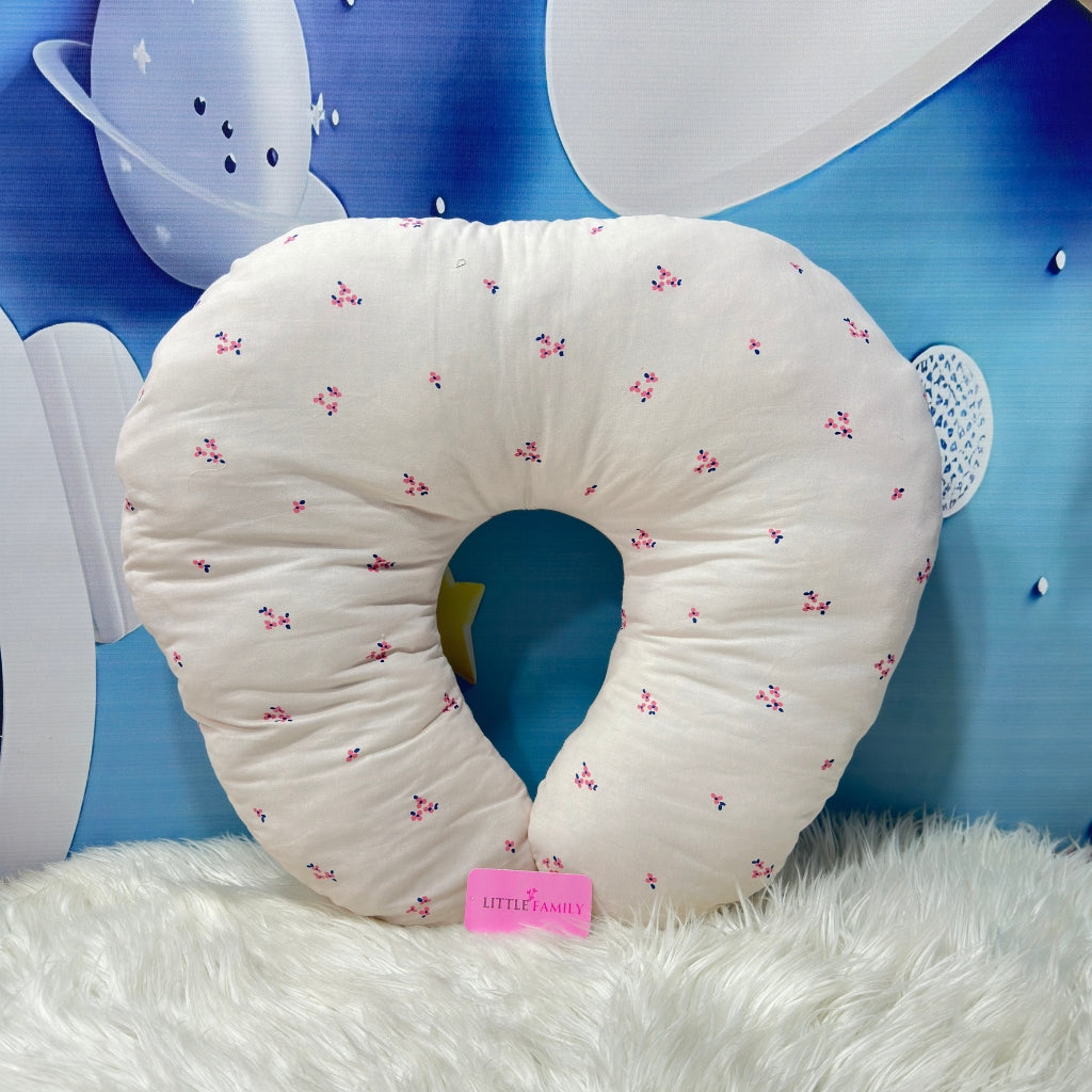 Rose Blush Theme Baby Feeding Pillow – Ergonomic Support for Breastfeeding Moms