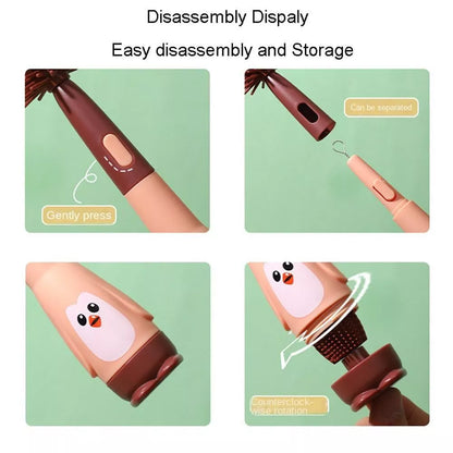 KASTWAVE 3-in-1 Baby Bottle Cleaning Brush – Chocolate Brown