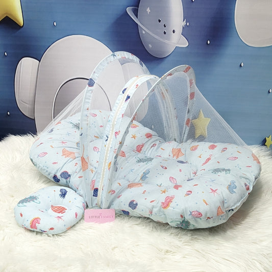 Sea Animals Theme Summer Mosquito Net with Pillow