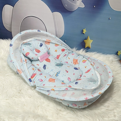 Sea Animals Theme Summer Mosquito Net with Pillow