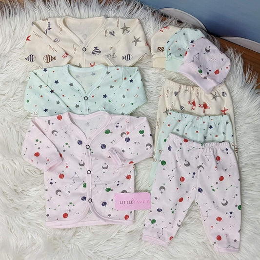 Newborn 3-Piece Cotton Outfit Set – Pack of 3
