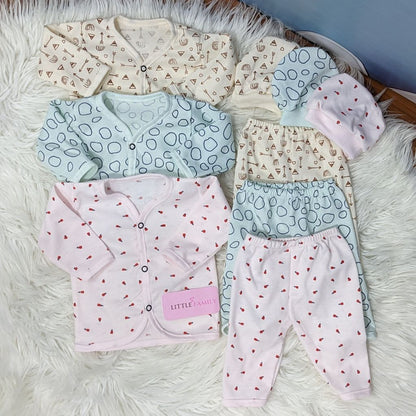 Newborn 3-Piece Cotton Outfit Set – Pack of 3