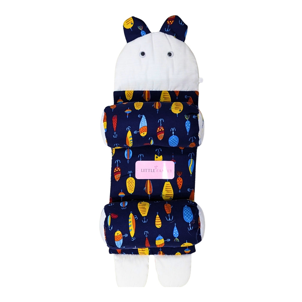 Fish Print Baby Head Shaping Pillow – Ergonomic Support