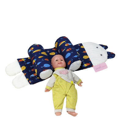 Fish Print Baby Head Shaping Pillow – Ergonomic Support