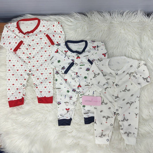 Pack of 3 Premium Baby Rompers – Gentle and Breathable