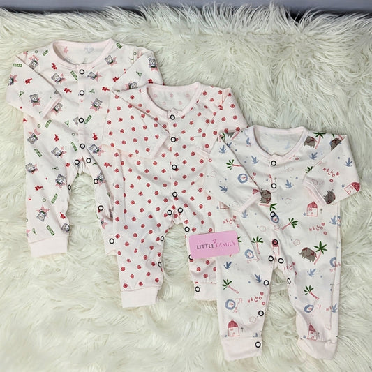 Pack of 3 Premium Baby Rompers – Gentle & Breathable