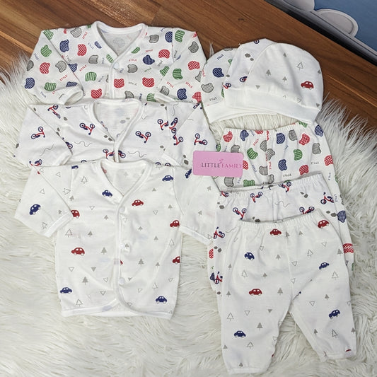 Newborn 3-Piece Cotton Outfit Set – Pack of 3