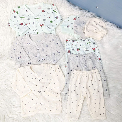 Newborn 3-Piece Cotton Outfit Set – Pack of 3