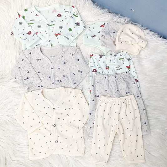 Newborn 3-Piece Cotton Outfit Set – Pack of 3