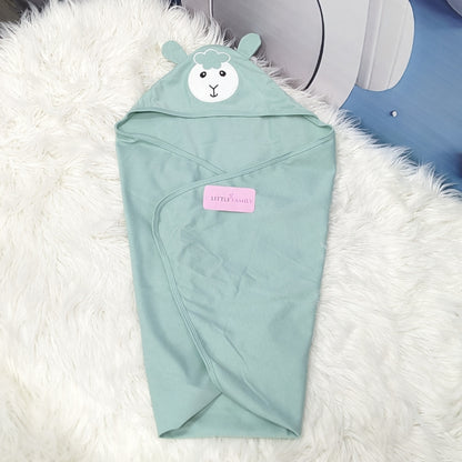 Premium Baby Hooded Wrapping Sheet | Sheep (Lamb)