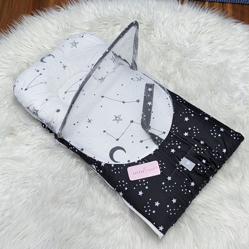 Starry Dream Baby Carry Nest with Net Shield - Black