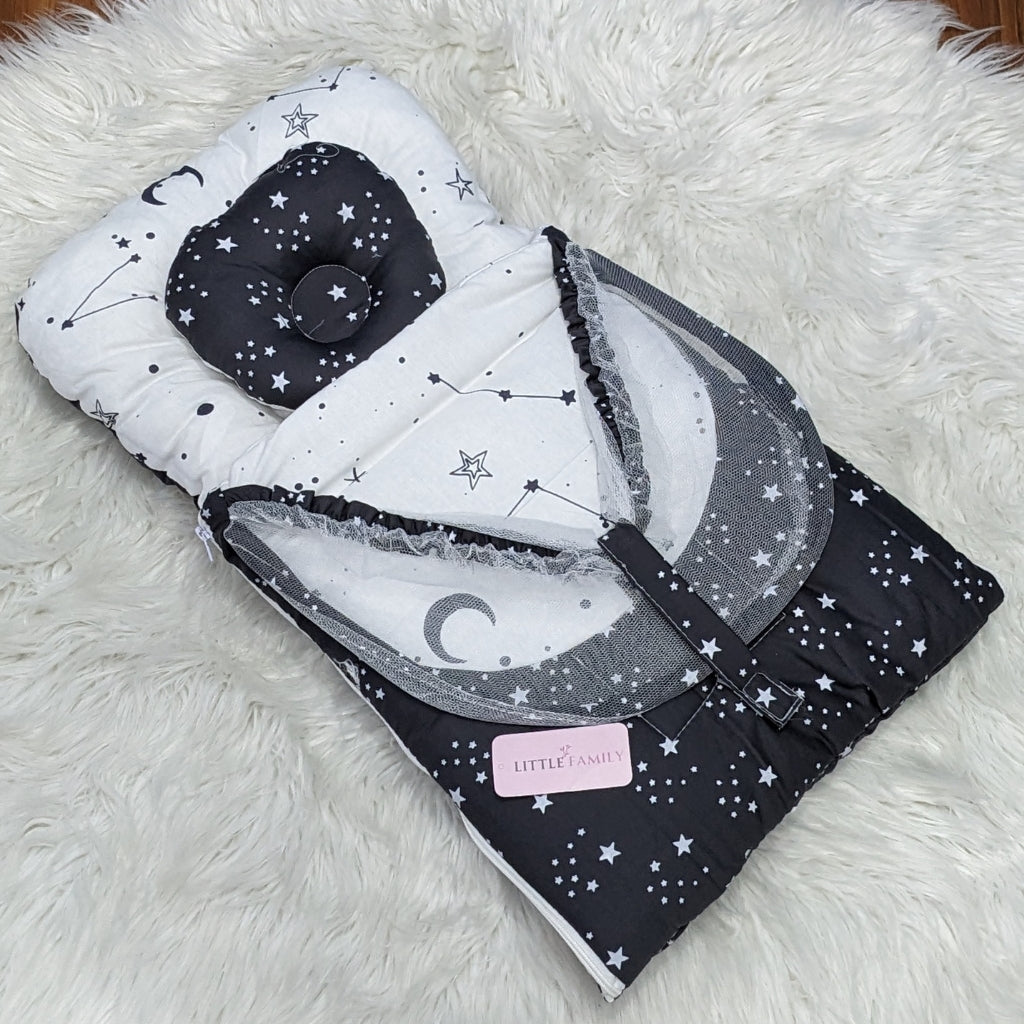 Starry Dream Baby Carry Nest with Net Shield - Black