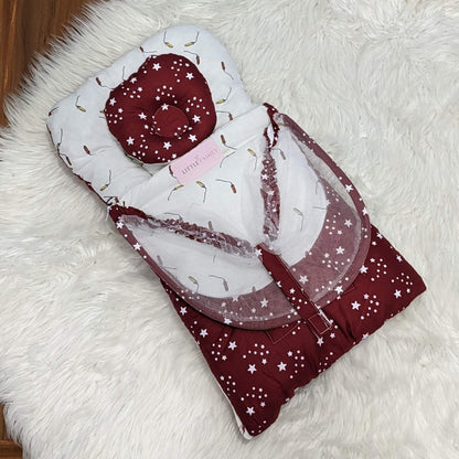 Starry Dream Baby Carry Nest with Net Shield - Red