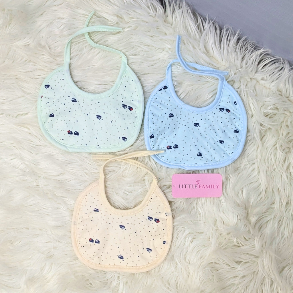 Pack of 3 Baby Bibs Set - Ship Print
