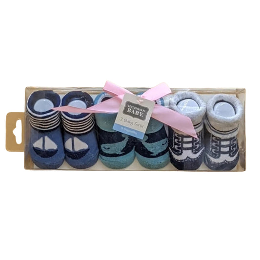 Baby Booties Gift Set – (Pack of 3) | Blue & Green