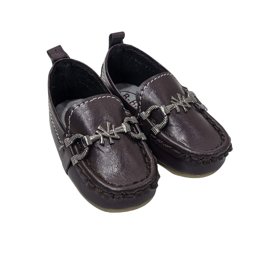 Premium Soft Leather Baby Loafers – Brown