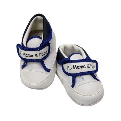Premium Soft-Sole Baby Shoes – “I Love Mama & Papa”