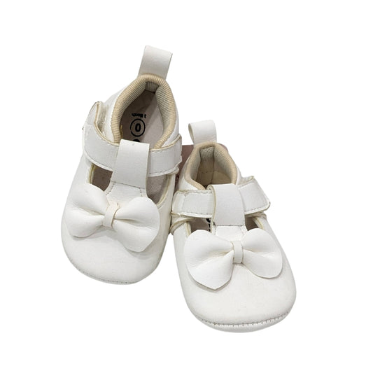 Baby Girl Premium Soft Sole Bow Sandals – White