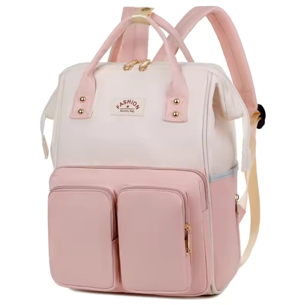 Stylish Multi-Pocket Baby Diaper Backpack for Moms