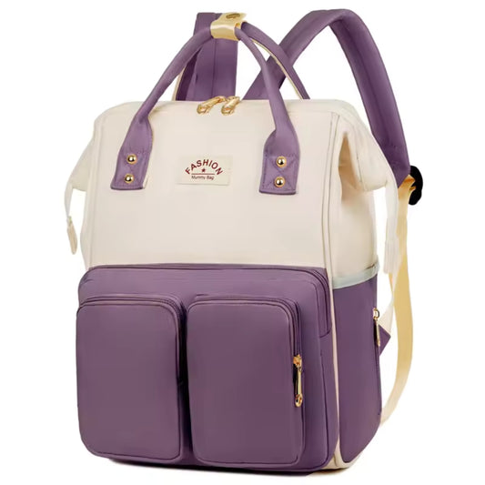 Stylish Multi-Pocket Baby Diaper Backpack for Moms