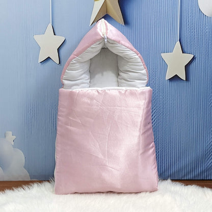 Premium Silk Baby Bedding Set - 8 Pieces (Pink)