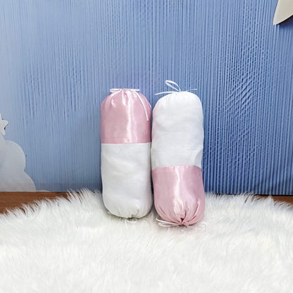 Premium Silk Baby Bedding Set - 8 Pieces (Pink)