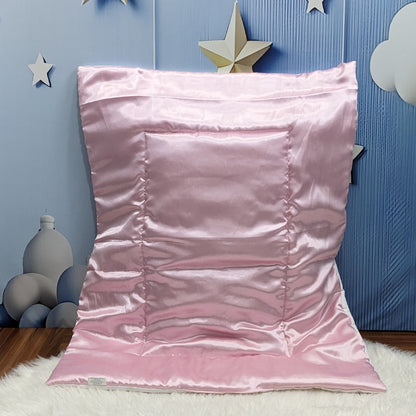 Premium Silk Baby Bedding Set - 8 Pieces (Pink)