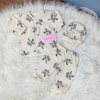 Newborn 3-Piece Cotton Outfit Set – Pack of 3