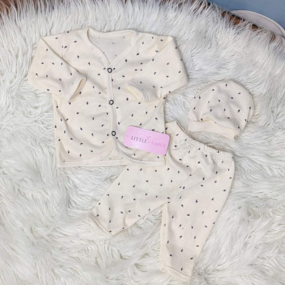 Newborn 3-Piece Cotton Outfit Set – Pack of 3