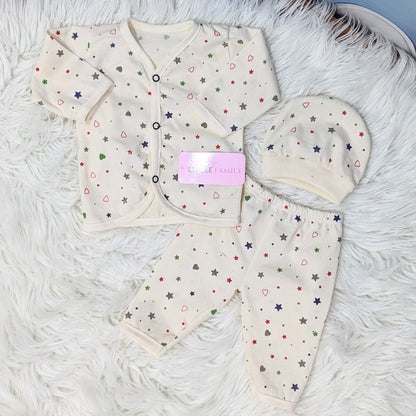 Newborn 3-Piece Cotton Outfit Set – Pack of 3