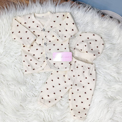 Newborn 3-Piece Cotton Outfit Set – Pack of 3