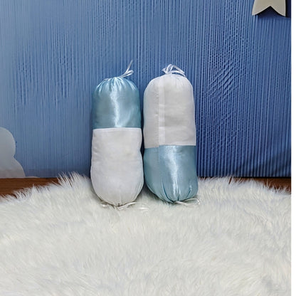 Premium Silk Baby Bedding Set - 8 Pieces (Sky Blue)