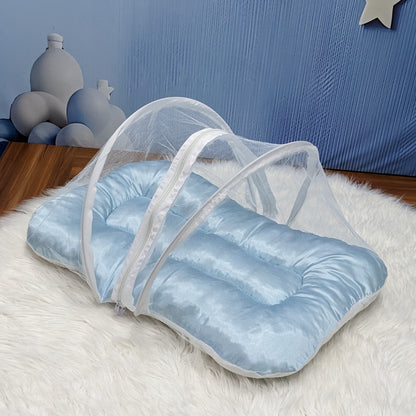 Premium Silk Baby Bedding Set - 8 Pieces (Sky Blue)