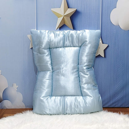 Premium Silk Baby Bedding Set - 8 Pieces (Sky Blue)