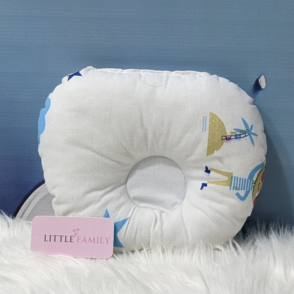 Baby Round Head Support Pillow - White