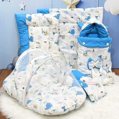 Snowflake Baby Bedding Set - 8 Pieces (Large)
