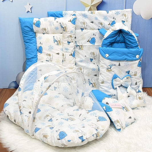 Snowflake Baby Bedding Set - 8 Pieces (Large)