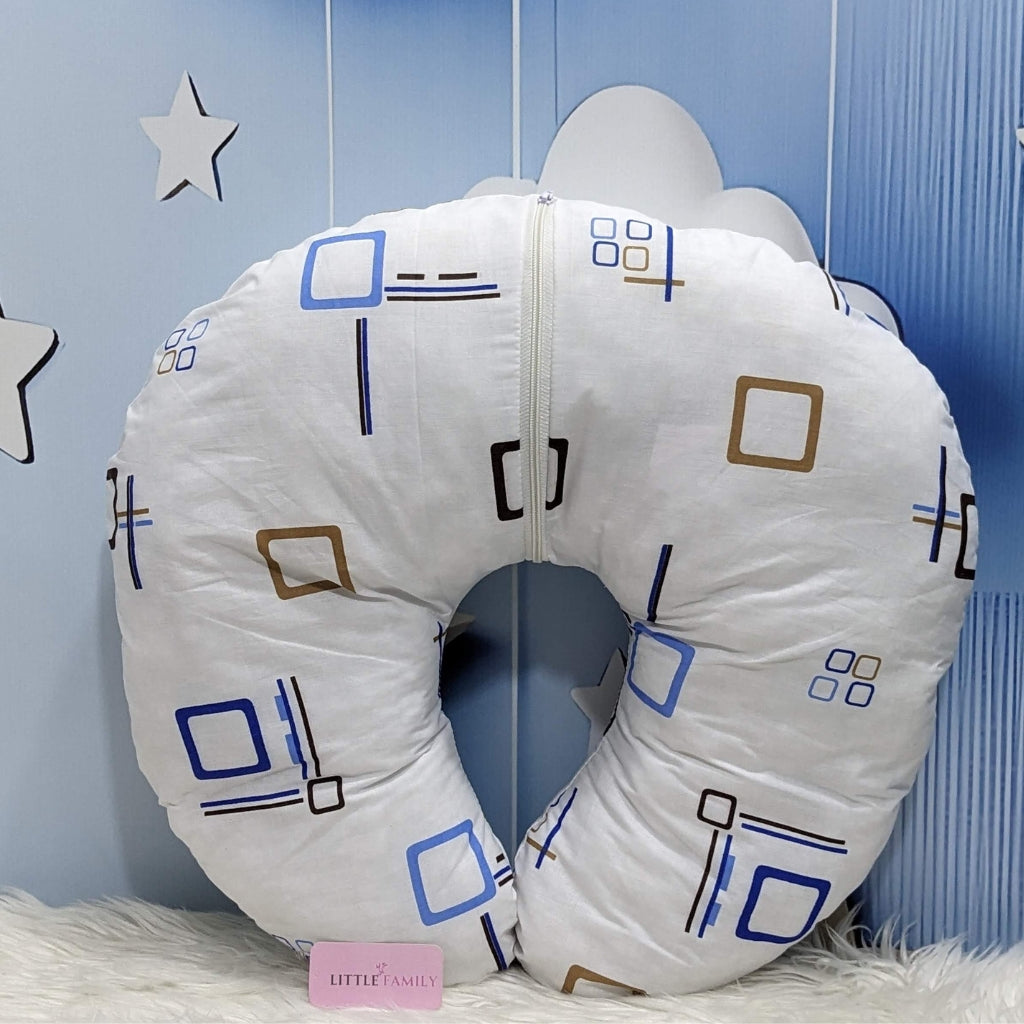 Square Dreams Theme Baby Feeding Pillow – Ergonomic Support for Breastfeeding Moms